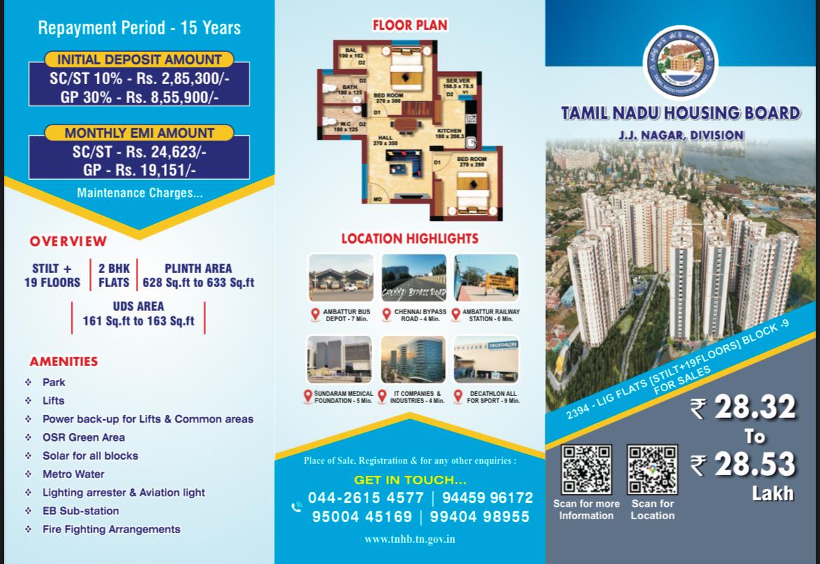 TNHB J.J. Nagar Division - Flats for sale